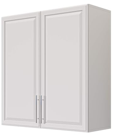 NEWOWNDS Laundry Room Cabinet 30’’x12’’x32’’, Kitchen Cabinet Wall Cabinets with Adjustable Shelves, Wall Cabinet Storage, Utility Cabinets for Laundry Room, White Wall Cabinet with Shaker Door, White