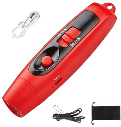 Fischio a mano, fischio elettronico per gli allenatori,REGOLABILE 3 GADGET A PURNO PROURI USO 'AMPORE 'AMPORE VOLORE - Whistle elettrico ad alto volume USB ricaricabile con cordino e luce per il campe