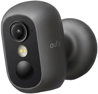 eufy Security Camera Outdoor Wireless, eufyCam C35,cameras house security, Magnetic Mount, Colour Night Vision, Subscription-Free On-Device Storage, IP67, Supports Solar Panel, Black