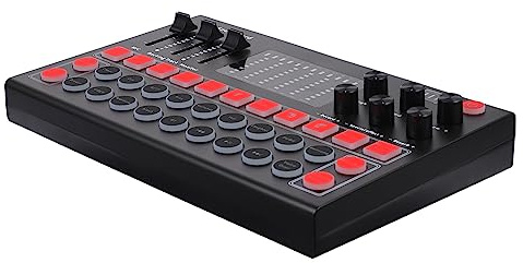 SHINEOFI Tarjeta de Sonido Portátil con Cambiador de Voz y Mezcla Real Compatible con Múltiples Plataformas para Streaming Karaoke y Grabación Profesional