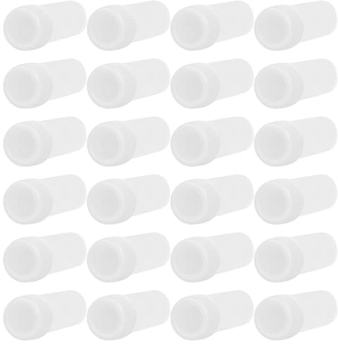 TEHAUX 50pezzi Bottiglia Trasparente di Plastica Vuota Bottiglie di Campione Ricaricabili con Tappi per Farmacia Laboratorio e Uso Medico