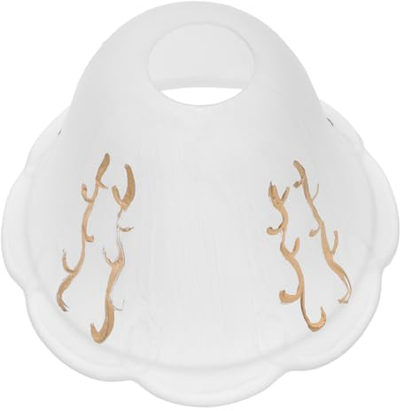 MAGICLULU Pantalla de Lámpara de Vidrio Decorativa para Lámpara Colgante Pantalla de Repuesto Diseño de Bordes Europeos Material Ligero y Resistente Compatible Uso para Iluminación del