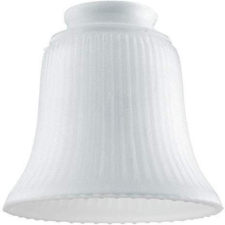 Westinghouse Lighting 81066 – Paralume a campana di vetro smerigliato costolato, Bianco, 11.4 x 12 x 12 cm