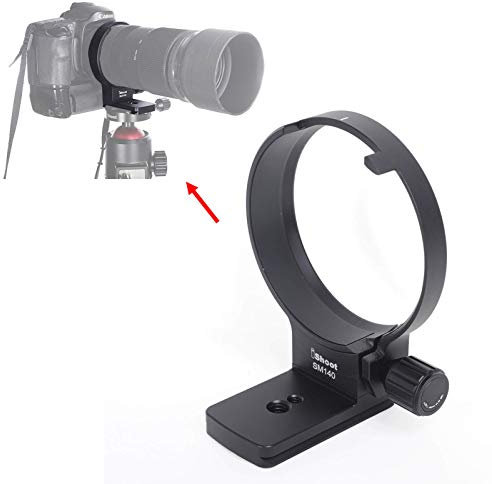 iShoot Stativschelle Stativring Objektiv Montage Stativ Halterungsring kompatibel mit Sigma 100-400mm f/5-6.3 DG OS HSM Contemporary (EF/F Mount), unten ist Arca-Swiss Fit Schnellwechselplatte