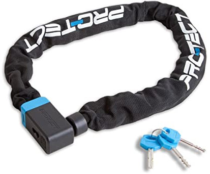 Pro-Tect Cubic ART2 Kettenschloss | Premium Qualität | 9mm x 120cm | Gehärteter Stahl | 2550g | Schwarz | Fester Kopf | E-Bike Schloss Mopedschloss