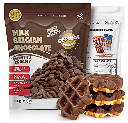 Sephra Belgian Couverture Fountain Ready Chocolate Callets - Milk 250g