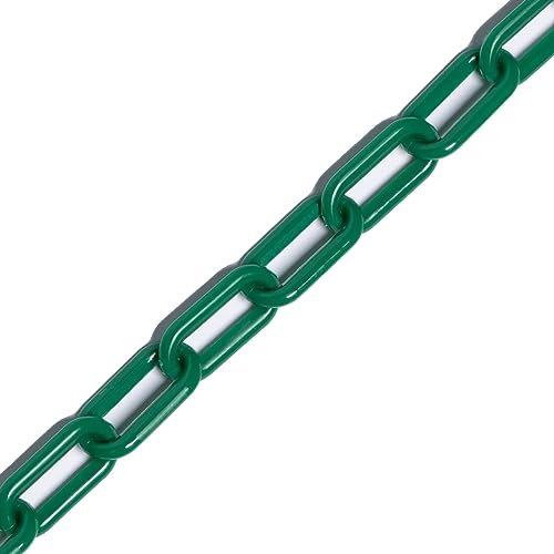5m/25m Plastic Chain Barrier – 6mm/8mm Thickness | 8X Vibrant Colours (6mm, 5m, Green)