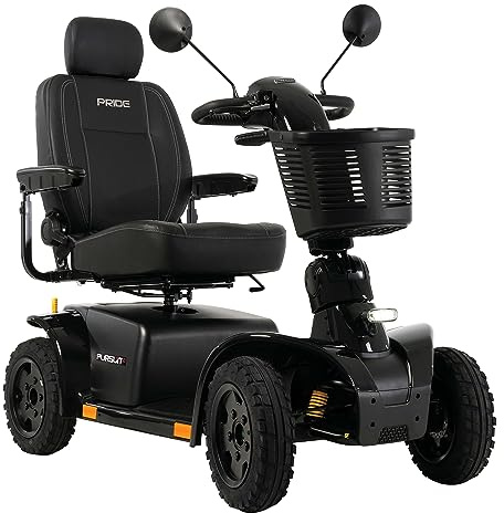 Pride Mobility Pursuit 2.0 SC7132 Mobility Scooter, Outdoor 4-Wheel Travel Electric Scooter for Adults, 400 lbs. WC, Up to 9.3 MPH, 40 Miles Range Per Charge w/Lithium Battery Configuration Upgrade