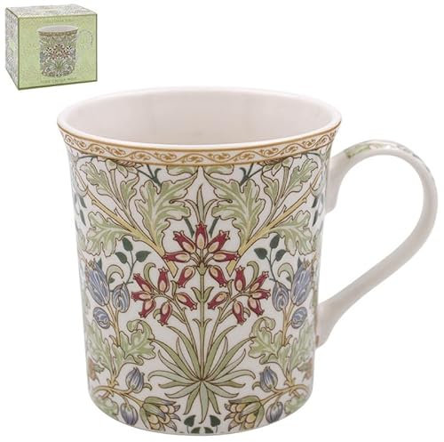 Lesser & Pavey Taza de café de diseño británico | Tazas de café de cerámica para el hogar o el trabajo | Tazas grandes para bebidas calientes | Tazas de té y café (jacinto 2 tazas)