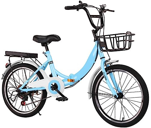 Bicicleta Plegable De 6 Velocidades para Adultos - Bicicleta Urbana De Acero con Alto Contenido De Carbono para Ir Al Trabajo - para Hombres y Mujeres