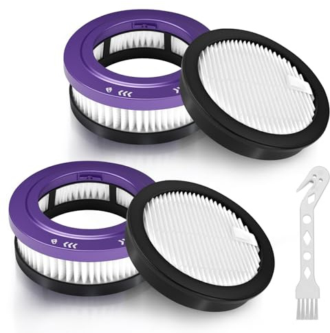 Kit di ricambio per filtro HEPA compatibile con aspirapolvere Anyson Stars 5 45000Pa/550W/70Min senza fili, filtro lavabile e riutilizzabile, 2 pre-filtro, 2 filtri post 1 strumento di pulizia