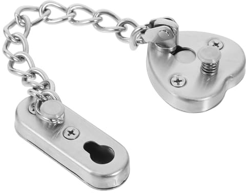 GLEAVI Chaîne de Sécurité Antivol en Acier Inoxydable Verrou de Porte sans Perçage Loquet à Chaîne Réglable pour Porte Intérieure et Portail Protection Renforcée pour Maison et Hôtel