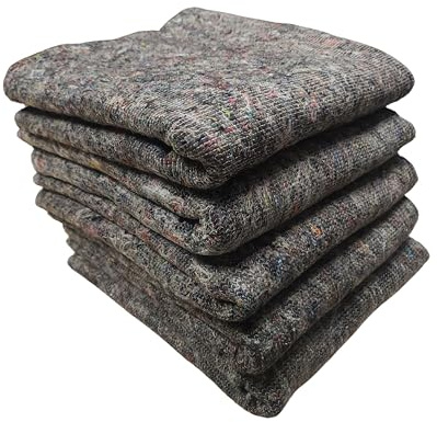 LNT France Lot 5 Couvertures Déménagement 150x200 cm 300 g/m² | Idéales pour déménagement, transport, stockage et garde-meuble