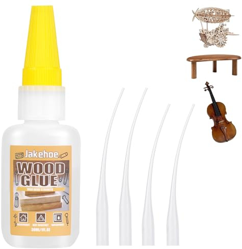 NUTKIT Superglue Extra Fuerte para Madera 30g,Pegamento Fuerte Instantáneo | transparente, impermeable, secado rápido, con un gotero fino, para silla de maderas, suelo de madera, marco de la puerta