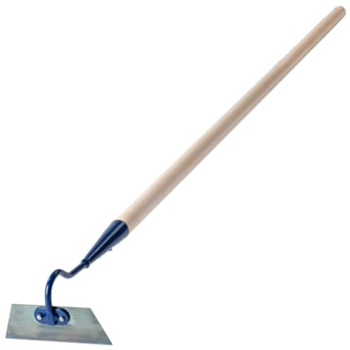10 cm Wide Hoe Swan Neck Cultivator - Heavy-Duty Solid Steel Dutch Hoe - Ideal for Digging, Weeding & Soil Cultivation and Aeration - Rust-Resistant Gardening & Landscaping Tool (With Handle)