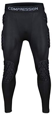 Men's Goalkeeper Padded Pants Bike Trousers Football Protective Gear Set Training Suit for Soccer Rugby Basketball Paintball Hip Protector Pants