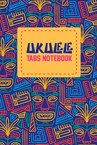 Ukulele Tabs Notebook: Blank Ukulele Tablature Manuscript Paper with Chord Boxes and Lines for lyrics Writing