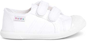 Pisamonas Zapatillas Niños Lona Cinta Adhesiva Talla 20 Color Blanco