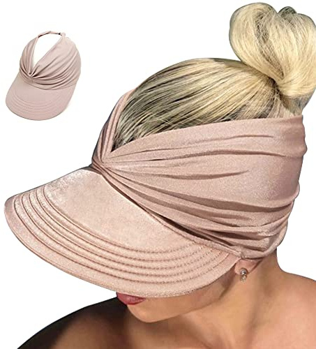 YAMEE Visiere Casquette Femme,Visière Plage Femme,Chapeau de Soleil Femme,Casquette Femme ete,Visiere de Protection pour Voyage Plage