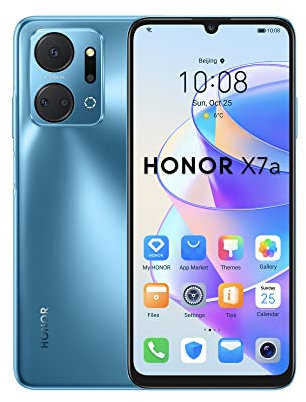 HONOR X7a Mobile Phone Unlocked, 6.74-Inch 90Hz Fullview Display, 50MP Quad Camera with 5330 mAh Battery, 4 GB+128 GB, Android 12 Ocean Blue