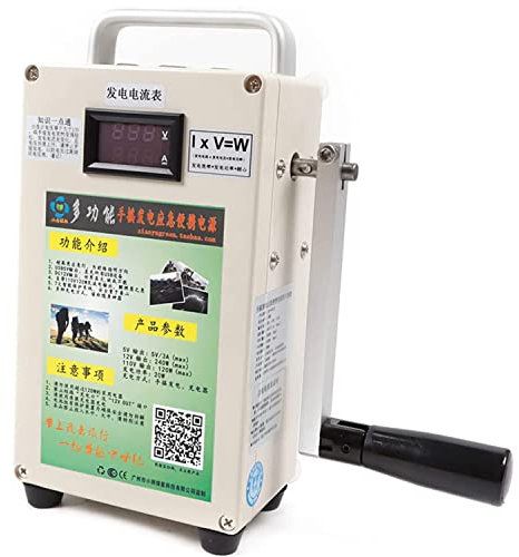 AALGO Générateur à Manivelle 150W Chargeur Rapide 20W DC USB Alimentation Téléphone Portable Alimentation De Secours Dynamo Portable pour Panne,Camping,Hors Réseau,220V