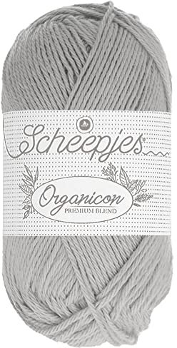 Scheepjes - Scheepjes 203 Gefrostet Silber Organicon Garn - 5x50g