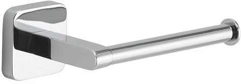 GEDY | Porta Carta Igienica Tonga, Porta Rotolo in Acciaio Inox e Cromall, Fissabile con Viti Incluse o Biadesivo, Cromato, 14,3x6,9x4,7cm