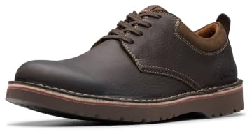 Clarks Collection Men's Eastridge Low Oxford, Dark Brown Leather, 9 Medium US