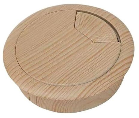 Passe-câbles de bureau, cache-trou de câble de bureau, 2 pièces 50/60 mm for table de bureau en plastique grain de bois, cache-trou de câble for ordinateur de bureau, fil rond, matériel for œillets de