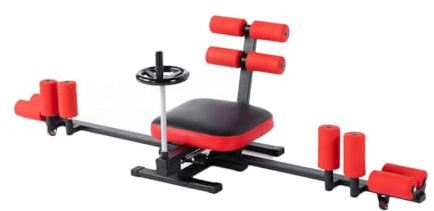 Professionell Bensträckare Med Hjul, Kraftig Stålram For Bensträckningsträningsmaskin, 0-210° Justerbar Stretchutrustning, 200 Kg Lastkapacitet(Red)