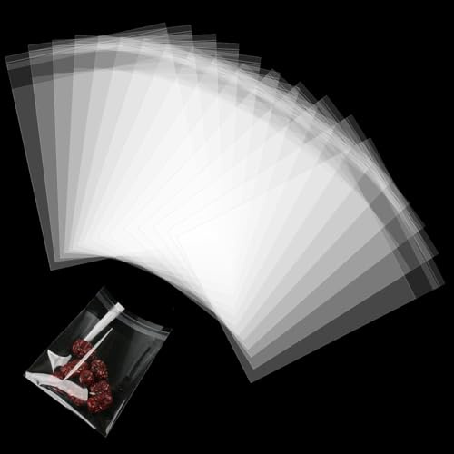 200 Pack Clear Self-adhesive Bags, 20x15cm Self Sealing Cellophane Bag
