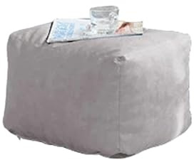 QWWQYDY Funda para Silla De Puf Funda de puf de Piel sintética sin Relleno en el Interior(Light Grey-Stool FD)