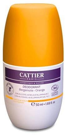 CATTIER Deoroller Bergamot ECO 50 ml - Zitrus Duft, Roll-on Deodorant für Unisex
