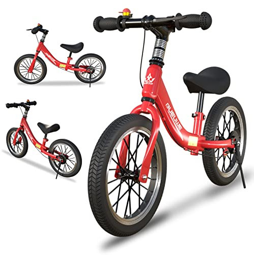 GASLIKE Laufrad Kinder 2 3 4 5 6 Jahre, 14 Zoll Kinderlaufrad mit Bremse, Verstellbarer Sitz, Training Fahrrad Ohne Pedale für Anfänger Jungen und Mädchen, Stabiles & Sicheres