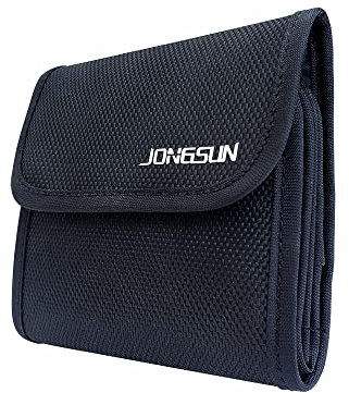 JONGSUN Kameraobjektiv Filtertasche, Objektivfiltertasche 4 Taschen Professionelle Kamera Filters Gürteltasche für Filter bis zu 86mm ND UV CPL Filter