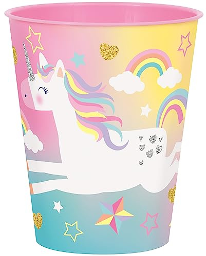 Unique 75817 Lot de 4 gobelets réutilisables en plastique Multicolore 295 ml