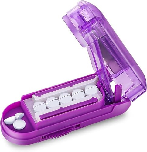 Coupe-comprimés À Pilules Pour Petits Et Gros Cachets, Coupe-pilule Réglable Avec Alignement Précis Des Pilules, Lame De Coupe En Acier Inoxydable Et Protège-lame, Pour Vous Et Votre Animal De Compagn