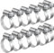 Collier de Serrage 10-16mm,12 Pcs Collier de Serrage Inox 304 Tuyau Collier de Serrage Métallique Tuyau Réglable Tuyau Clips a Vis pour conduits de carburant, tuyaux d'eau, tubes à gaz