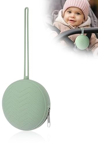 BIKPRST Bikprst Portachupete Bebe De Silicona - Pack De 2 Guarda Chupete Bebe - Porta Chupetes Bebe - Funda Chupetes Bebe - Caja Para Guardar Chupetes Libre Bpa - Guardachupete Bebe（Verde）