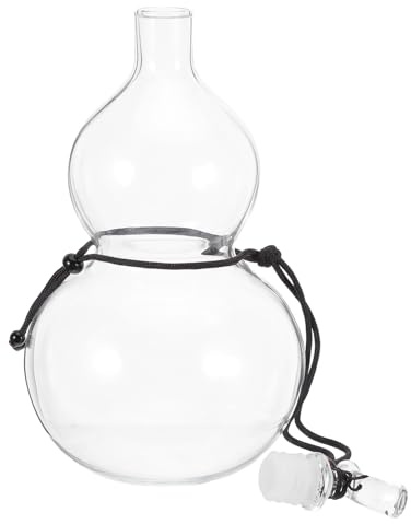 VERDANVERSE Bottiglia in Vetro Forma di Zucca Trasparente per Bevande Resistente e Facile da Pulire per Esterni Casa e Fermentazione di Frutta