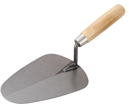 SZLIFE Cazzuola per calcestruzzo con Manico in Legno, utensile ergonomico per la Finitura della Malta, cazzuola per la Posa di Mattoni per progetti di, 30 Cm