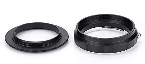 VBESTLIFE Macro Reverse Adapter Ring and Rear Lens Mount Protection Ring for Nikon F AI Canon EOS Mounts (AI-52mm)