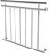 UISEBRT - Ringhiera francese per finestra, in acciaio inox, adatta per esterni, per scale, balconi e terrazze, 100 x 90 cm