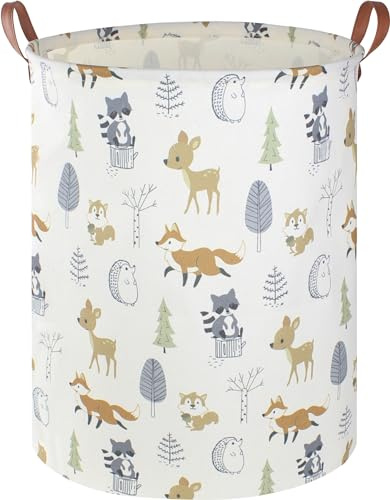 NTAOHAMPER Panier à linge pour bébé, panier à linge pour enfants, bac de rangement imperméable pour chambre à coucher, panier de rangement de vêtements, boîte à jouets, décoration de chambre (animal)
