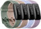 Pack 4 Straps Compatible with Fitbit Inspire 2 Straps Women Men (ONLY for Fitbit Inspire 2), Soft Silicone Sport Replacement for Fitbit Inspire 2 Only.(5.1''-8.1'',Violet/MilkTea/Cactus/Nude Blue)