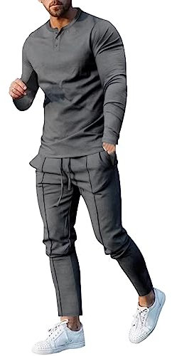 rtdgcv Anzug Konfirmation Männlicher Mesh-Langarmanzug mit Tasche, Oberteil und Tasche, Lange Hose, Sport-Zweiteiler Reisekoffer Jugendliche (Grey, XXXL)