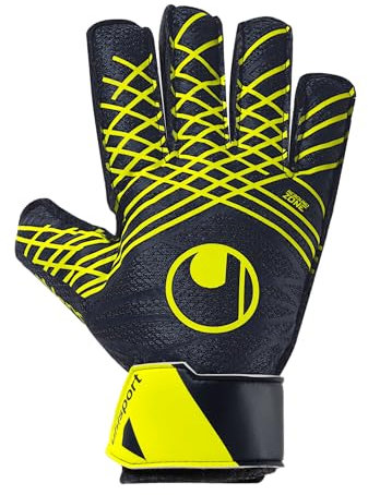 uhlsport Fußball Torwarthandschuhe für Kinder - Prediction Starter Soft, Marine/weiß/Fluo gelb, 5