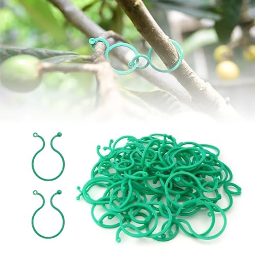 Pflanzenclips für Kletterpflanzen, 2024 Neu Pflanzen Clip 100/200/300 pcs, Pflanzen Klammern für Garten Pflanzen Gemüsefrucht Kletterpflanzen, Pflanzenclips für Unterstützung Sicherung (100, E)