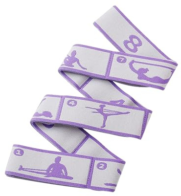 JCUGSBS Bandas Elasticas Fitness Banda de Estiramiento de Yoga Banda de Estiramiento de Yoga Bandas Elasticas Fitness de Resistencia Yoga Cinturon con 8 Anillos para Pilates, Gimnasia