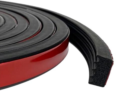 326A0004 Service Kit/Bulkhead Seal/Ribbed Rectangle Rubber Seal/Self-Adhesive EPDM Foam Rubber Seal with Tape/Ideal Weather Stripping Fit for RV, Boat, Auto, Truck, Marine, Garage Doors/Window & Home